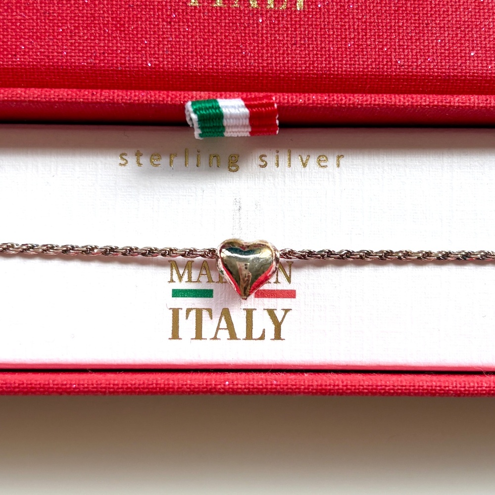 Silver Heart Bubble Bracelet